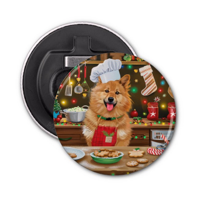 Finnish Spitz Holiday Baking: Festive Christmas Bottle Opener (Front)