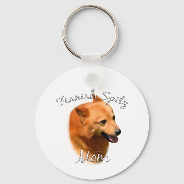 Finnish Spitz Mum 2 Key Ring (Front)