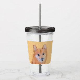 Finnish Spitz Painting - Cute Original Dog Art Acrylic Tumbler