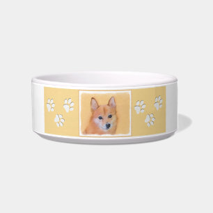 Finnish Spitz Painting - Cute Original Dog Art Bowl