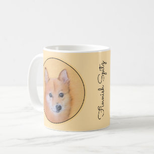 Finnish Spitz Painting - Cute Original Dog Art Coffee Mug