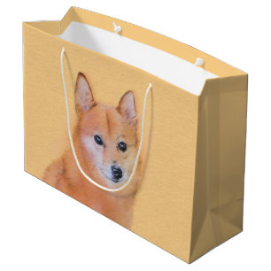 Finnish Spitz Painting - Cute Original Dog Art Large Gift Bag