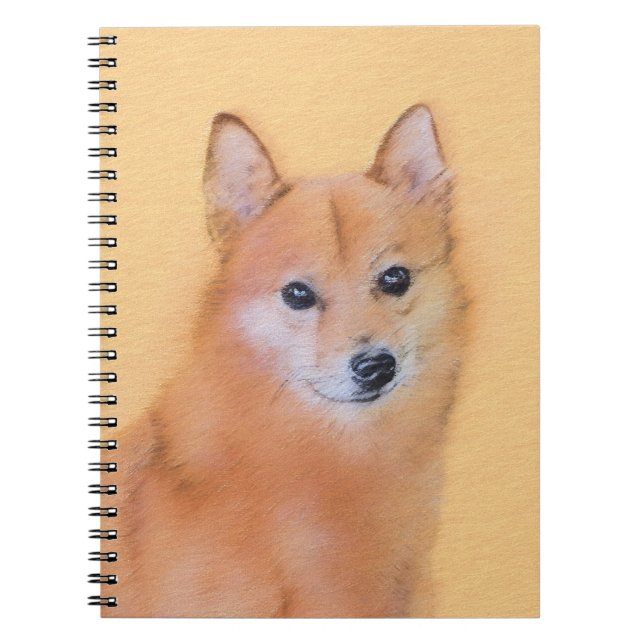 Finnish Spitz Painting - Cute Original Dog Art Notebook (Front)