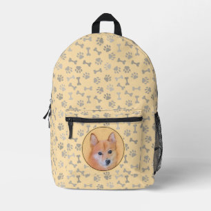 Finnish Spitz Painting - Cute Original Dog Art Printed Backpack