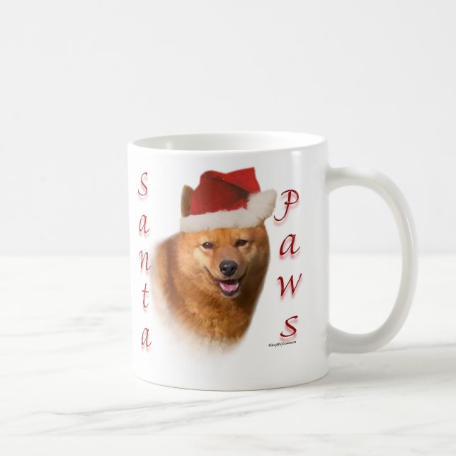 Finnish Spitz Santa Paws Coffee Mug (Right)
