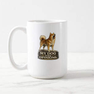 Finnish Spitz Shirt – My Dog Has Opinions Coffee Mug
