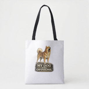 Finnish Spitz Shirt – My Dog Has Opinions Tote Bag