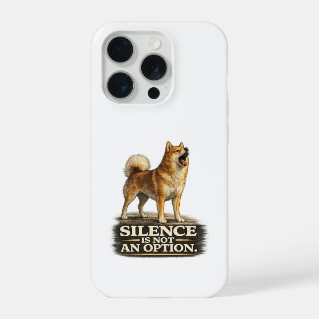 Finnish Spitz Shirt – Silence Is Not an Option iPhone Case (Back)