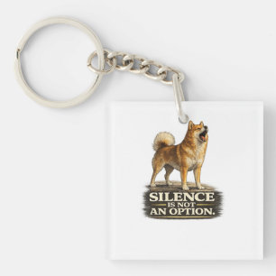 Finnish Spitz Shirt – Silence Is Not an Option Key Ring