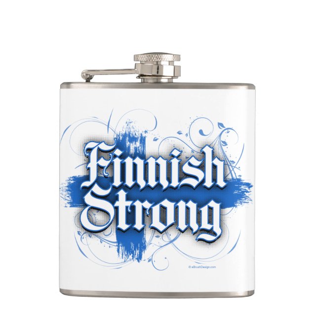 Finnish Strong (Finland) Hip Flask (Front)