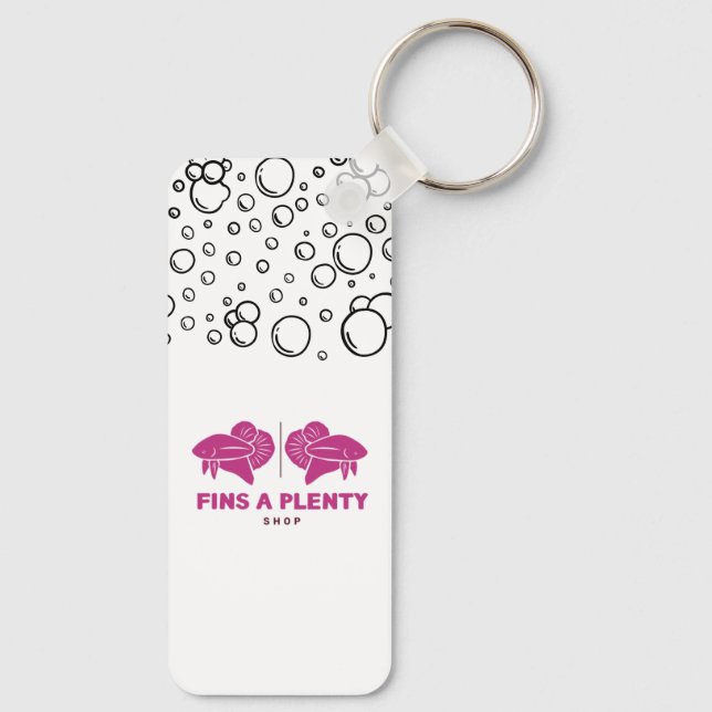 Fins A Plenty Betta Fish Keychain (Back)