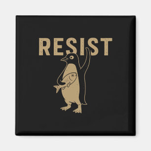 Fintage Penguin Resist Penguins Subtle Anti Trump Magnet