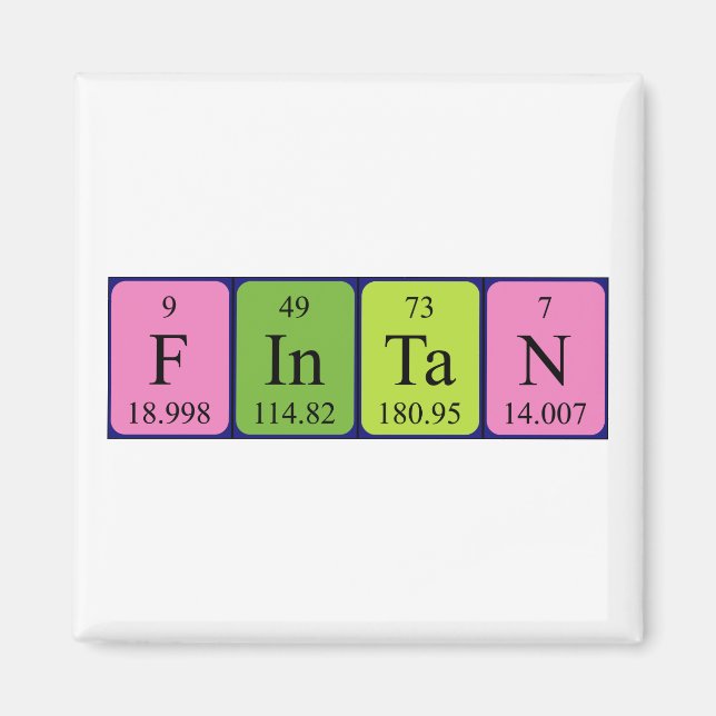 Fintan periodic table name magnet (Front)