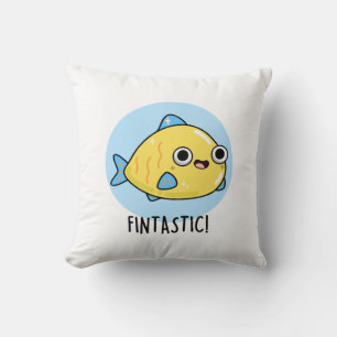 Fintastic Funny Fish Pun Cushion