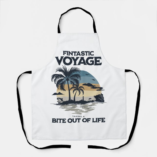 Fintastic Voyage Taking a Bite Out of Life Apron (Front)