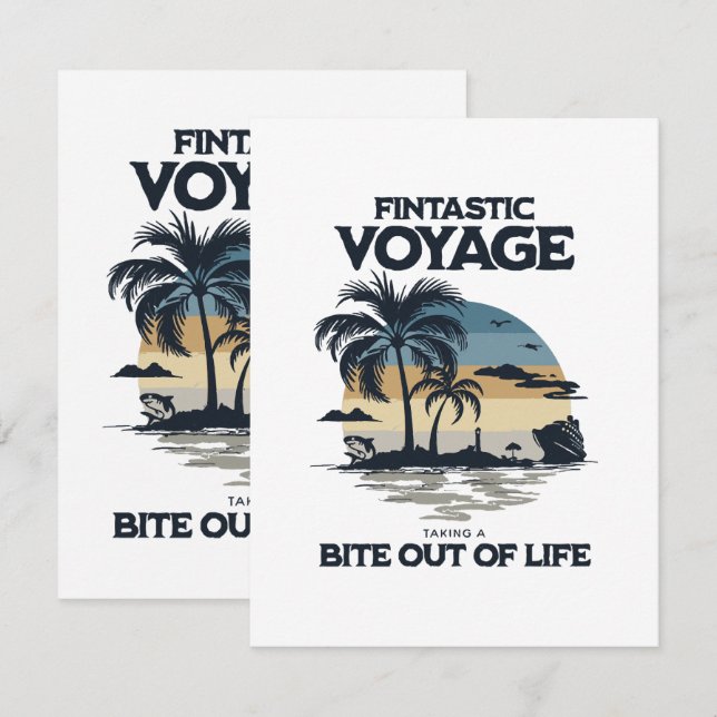 Fintastic Voyage Taking a Bite Out of Life Enclosure Card (Front/Back)