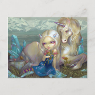"Fiona and the Unicorn" Postcard