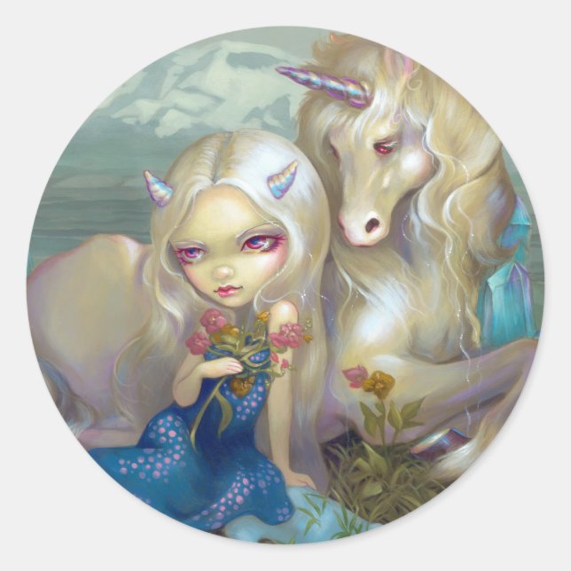 "Fiona and the Unicorn" Sticker (Front)