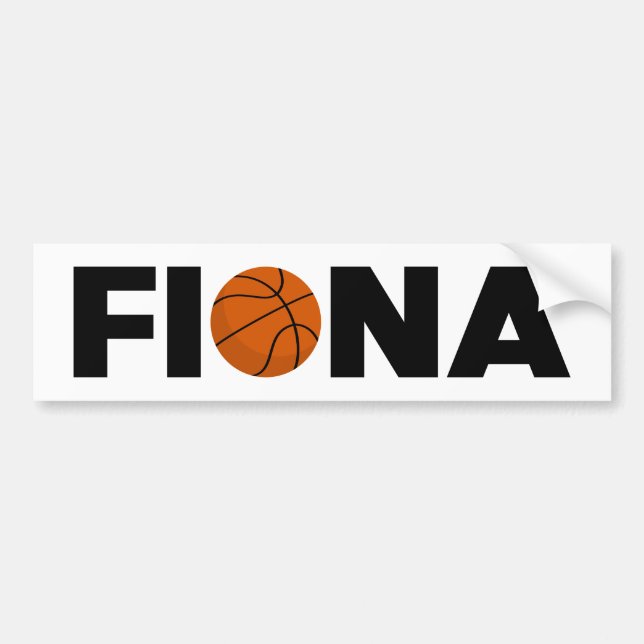 Fiona Basketball Bumper Sticker (Front)