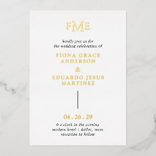 Fiona Bold Monogram Modern Wedding
