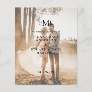 Fiona Photo Bold Monogram Modern Wedding