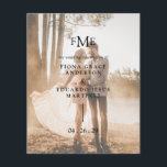 Fiona Photo Bold Monogram Modern Wedding<br><div class="desc">Contemporary and modern wedding program featuring a simple and minimal design with your three initial monogram along with your names and wedding date in bold typography over your favourite photo.  This minimalist black and white typographic design can be customised to any colour you choose in the design editing tool.</div>