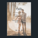 Fiona Photo Bold Monogram Modern Wedding Program<br><div class="desc">Contemporary and modern wedding program featuring a simple and minimal design with your three initial monogram along with your names and wedding date in bold typography over your favourite photo.  This minimalist black and white typographic design can be customised to any colour you choose in the design editing tool.</div>