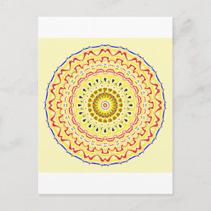 Fiona Pop Art Mandala Kaleidoscope Postcard