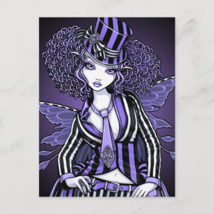 Fiona Purple Gothic Couture Fairy Postcard
