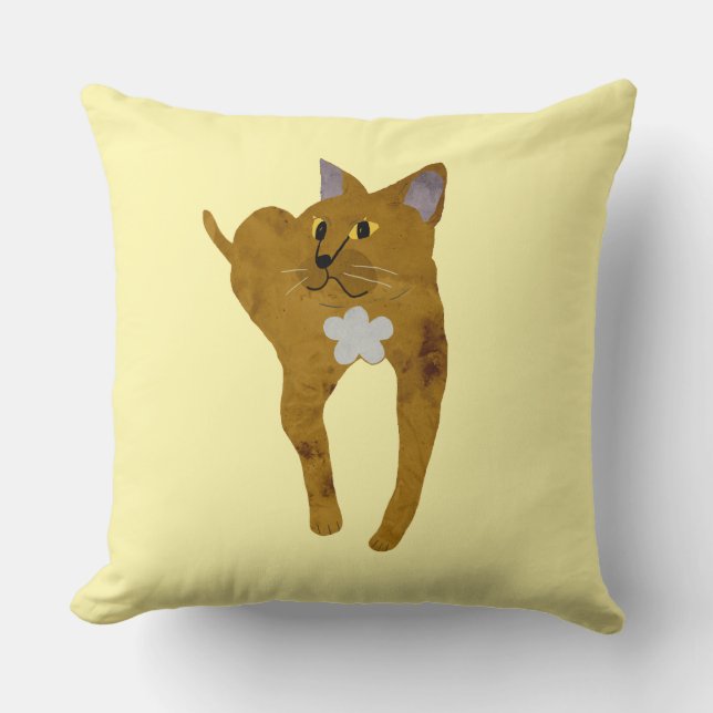 Fiona the Cat Throw Pillow (Front)