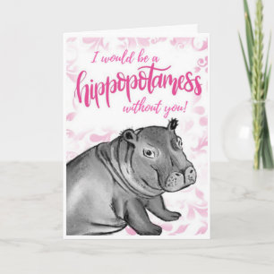 Fiona the Hippo Valentines Card