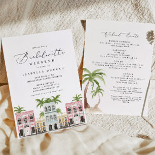 FIONA Watercolor Charleston SC Bachelorette Invitation