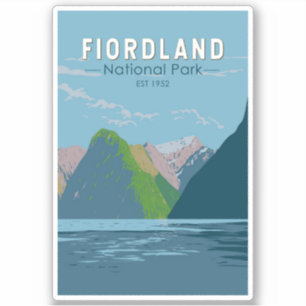 Fiordland National Park New Zealand Travel Art