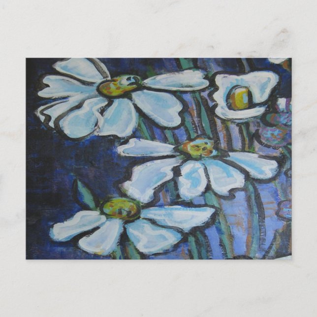 Fiore, painted daisies postcard (Front)