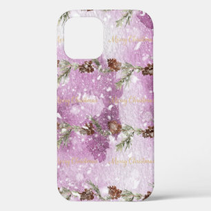 Fir Branches With Pine Cones On Snow iPhone 12 Case