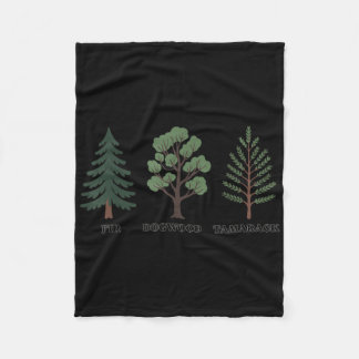 Fir Dogwood Tamarack Nature Lover  Fleece Blanket