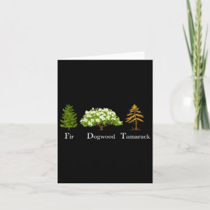 Fir Dogwood Tamarack Vintage Resist National Parks Card
