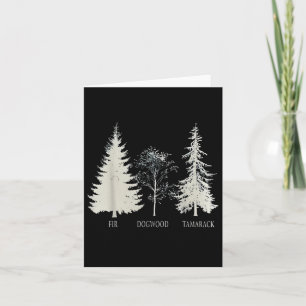 Fir Dogwood Tamarack Vintage Tree National Park Card