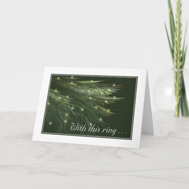 FIR FRONDS Wedding Invitation (Front)