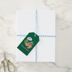 Fir Green Merry Christmas Chilli Character Chillin Gift Tags