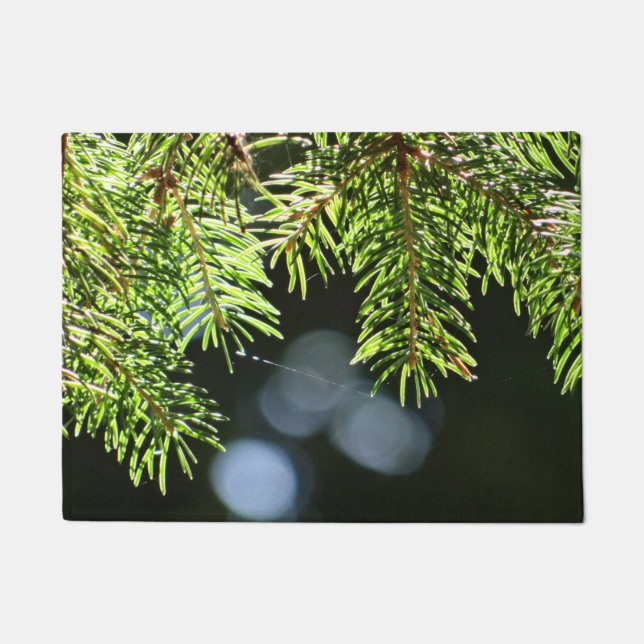 Fir pine needles with bokeh doormat (Front)