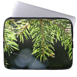 Fir pine needles with bokeh laptop sleeve