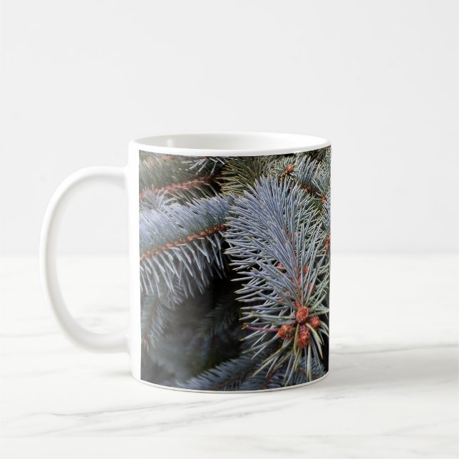 fir tree buds coffee mug (Left)
