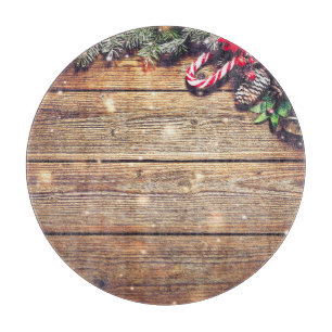 Fir Tree Christmas: Dark Wood Decoration Cutting Board