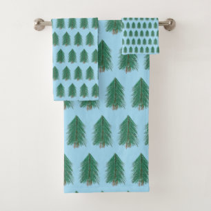 Fir Tree Forest  Bath Towel Set
