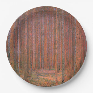 Fir Tree Forest (by Gustav Klimt) Paper Plate
