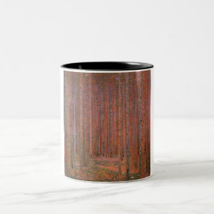 Fir Tree Forest (by Gustav Klimt) Two-Tone Coffee Mug
