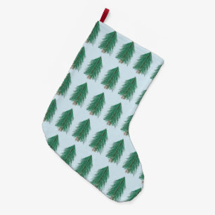 Fir Tree Forest   Large Christmas Stocking