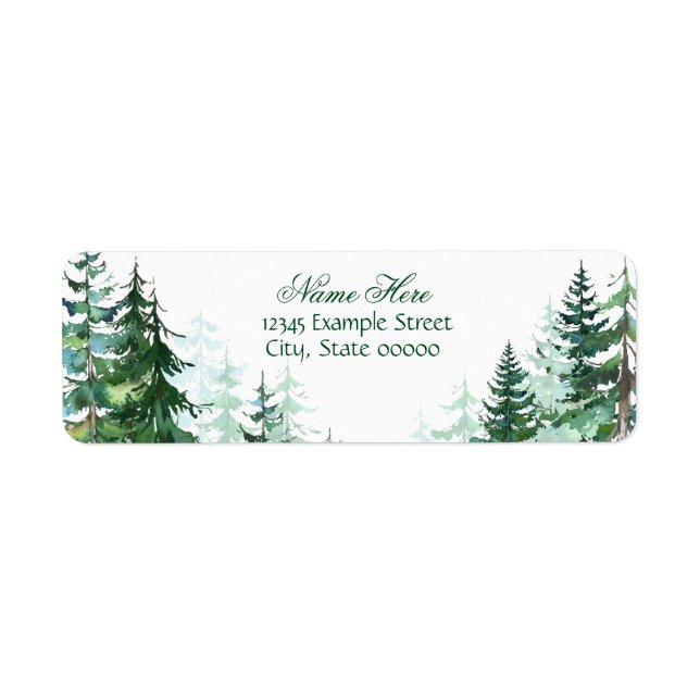 Fir Tree Return Address Label (Front)