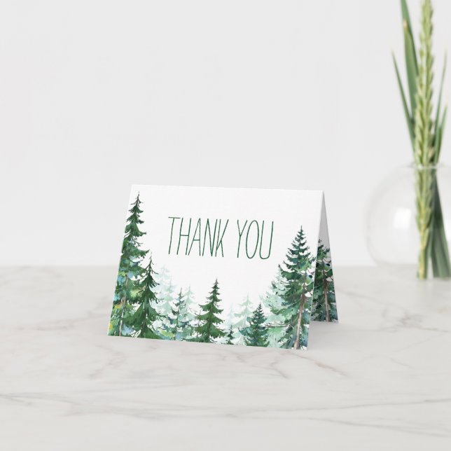 Fir Tree Thank You Cards (Front)